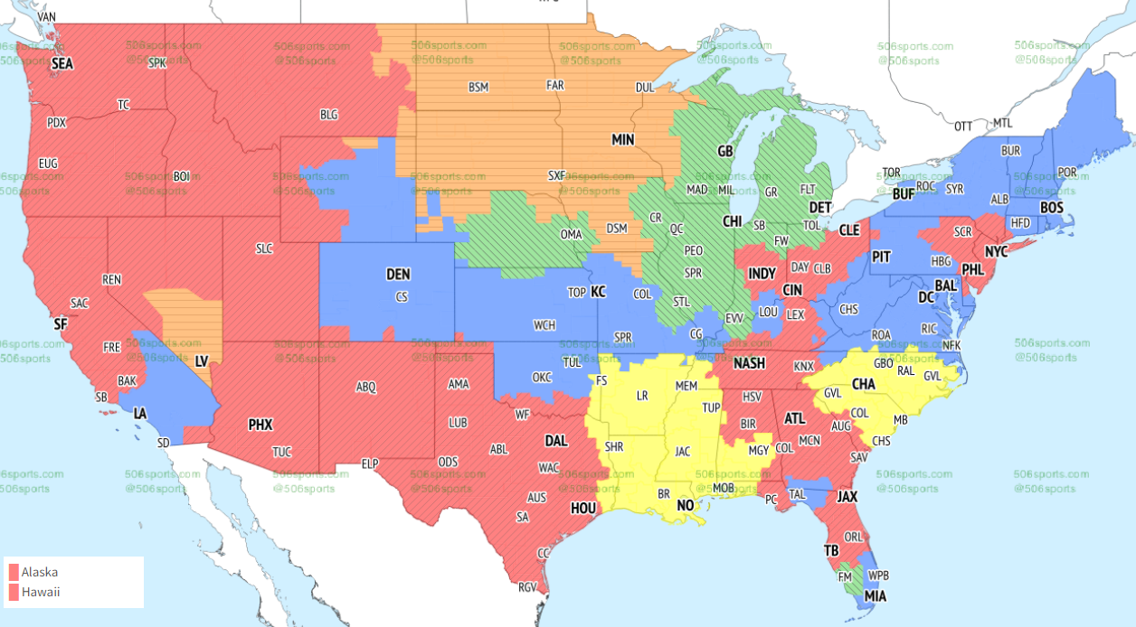 Distribution Map: What games will you get to see in Week 14? - Fans ...